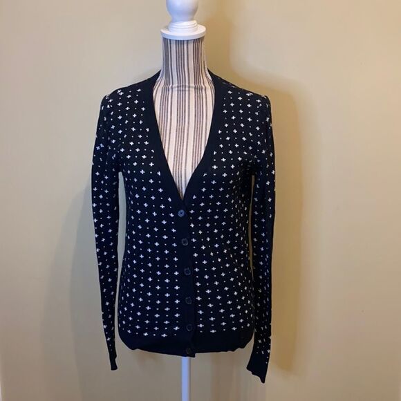 MERONA black/white cardigan.  Medium - Picture 1 of 10